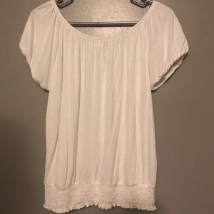 White off shoulder top